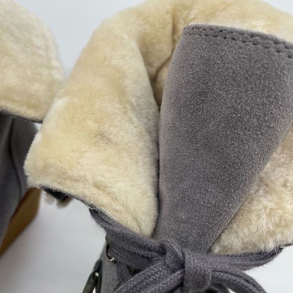 Cole Haan Waterproof Shearling Wedge Booties size 7B - Picture 11 of 16
